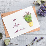 Digitale adreswijziging | Verplaatsingsaankondigin Briefkaart<br><div class="desc">Elegant Lavender | Verplaatsingskennisgeving . Dit is een sjabloon klaar om je gegevens toe te voegen aan.</div>