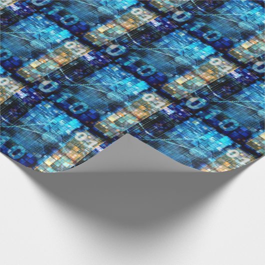 Digitale Afbeelding Achtergrond binaire codetechno Cadeaupapier (Hoek)
