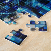 Digitale Afbeelding Achtergrond binaire codetechno Legpuzzel (Zijkant)