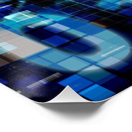 Digitale Afbeelding Achtergrond binaire codetechno Perfect Poster (Hoek)