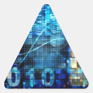 Digitale Afbeelding Achtergrond binaire codetechno Sticker