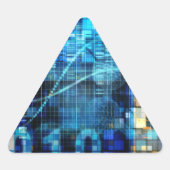 Digitale Afbeelding Achtergrond binaire codetechno Sticker (Voorkant)