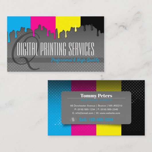 Digitale afdrukservices | Beroepsbeoefenaars Visitekaartje (Voorkant / Achterkant)
