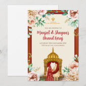 Digitale Anand Karaj uitnodiging Sikh uitnodiginge (Voorkant / Achterkant)