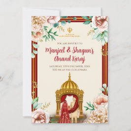Digitale Anand Karaj uitnodiging Sikh uitnodiginge