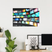 Digitale apparaten voor multimedia technologie - i poster (Thuiskantoor)