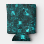 Digitale Aqua Glimmer Tegels Blikjeskoeler (Achterkant)