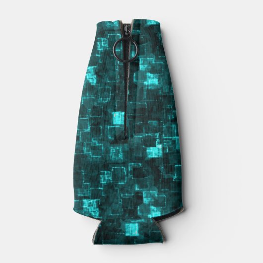 Digitale Aqua Glimmer-Tegels Flesjeskoeler (Achterkant)