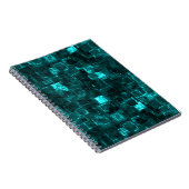 Digitale Aqua Glimmer-Tegels Notitieboek (Rechterzijde)