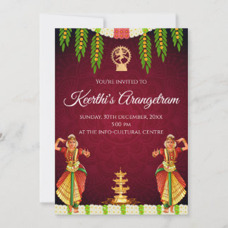 Digitale Arangetram & Bharatnatyam uitnodigingen