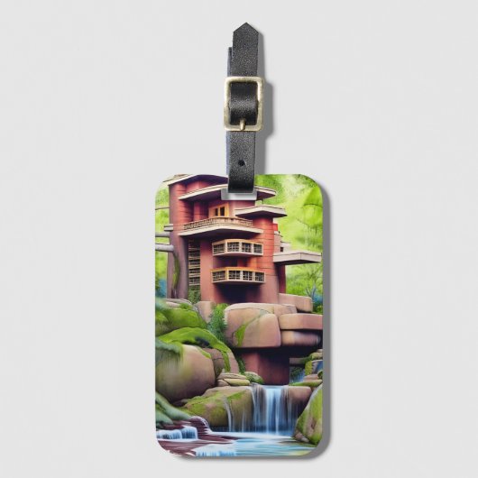 Digitale architectuur bagagelabel (Voorkant (verticaal))