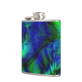 Digitale Art Cool Moderne Abstracte Unieke Heupfles (Links)