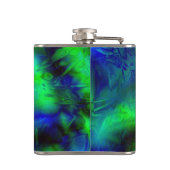 Digitale Art Cool Moderne Abstracte Unieke Heupfles (Achterkant)