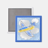 Digitale Art Jet Vliegtuig Magneet (Voorkant / Achterkant)