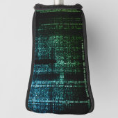 Digitale artistiek: binaire elegantie golfheadcover (Draai 90)
