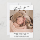 Digitale Baby Geboorte Aankondiging Sjabloon Dank  (Voorkant)