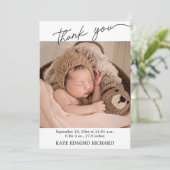 Digitale Baby Geboorte Aankondiging Sjabloon Dank  (Staand voorkant)