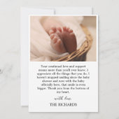 Digitale Baby Geboorte Aankondiging Sjabloon Dank  (Achterkant)