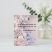 Digitale baby shower uitnodiging winter thema meis (Staand voorkant)