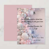 Digitale baby shower uitnodiging winter thema meis (Voorkant / Achterkant)