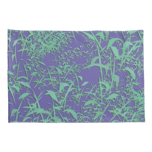 Digitale bamboe bladeren kussensloop (Achterkant-Rechts)