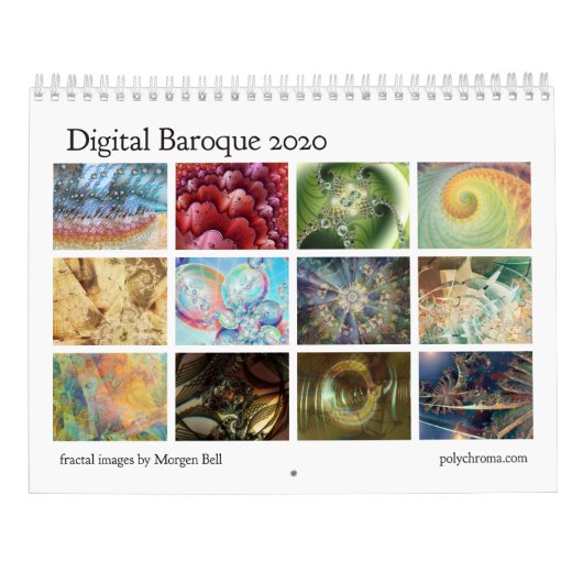 Digitale Barokke 2020 Fractal Calendar Kalender (Achterkant)