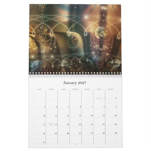 Digitale Barokke 2021 Fractal Calendar Kalender (Jan 2027)