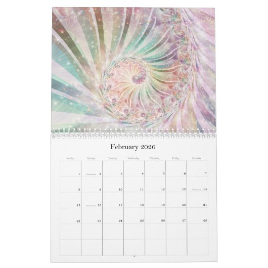 Digitale Barokke 2021 Fractal Calendar Kalender (Feb 2026)