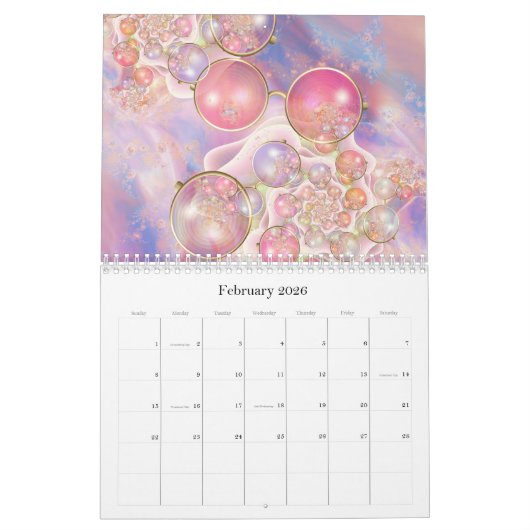 Digitale Barokke 2023 Fractal Calendar Kalender (Feb 2026)