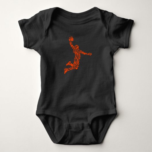Digitale Basketbal Dunk Slam Sport Romper (Voorkant)