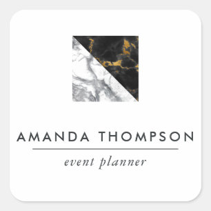 Digitale beelden en geometrische Folie Vierkante Sticker