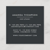 Digitale beelden en geometrische Folie Vierkante Visitekaartje (Achterkant)