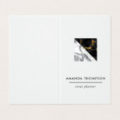 Digitale beelden en geometrische Folie Visitekaartje (Buitenkant ongevouwen)