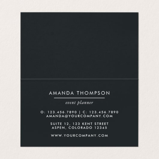 Digitale beelden en geometrische Folie Visitekaartje (Binnenkant ongevouwen)