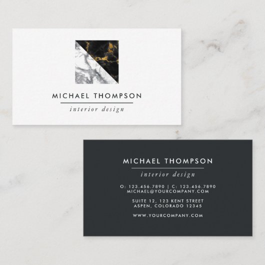 Digitale beelden en geometrische Folie Visitekaartje (Voorkant / Achterkant)