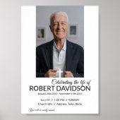 Digitale begrafenisaankondiging Instant Download Poster (Voorkant)