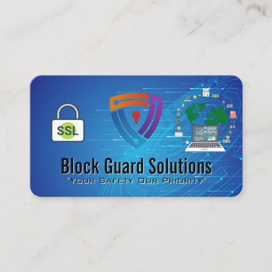 Digitale beveiliging | Softwarebescherming Visitekaartje (Voorkant)
