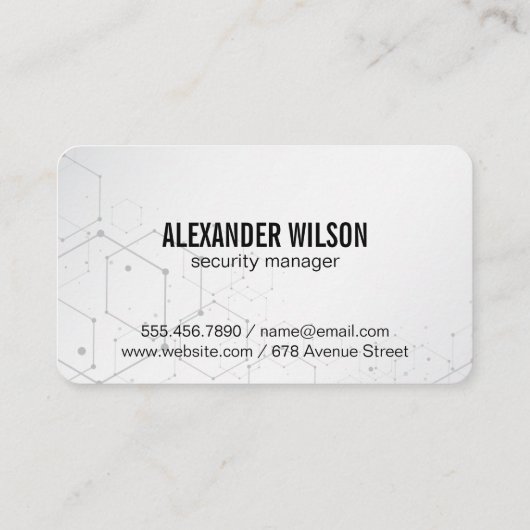 Digitale beveiliging | Softwarebescherming Visitekaartje (Achterkant)