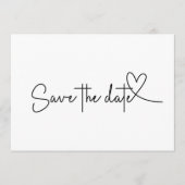 Digitale Bewaar de Datum Minimalistische Script Ha Kaart (Voorkant)