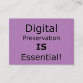 Digitale bewaring is essentieel. visitekaartje (Voorkant)