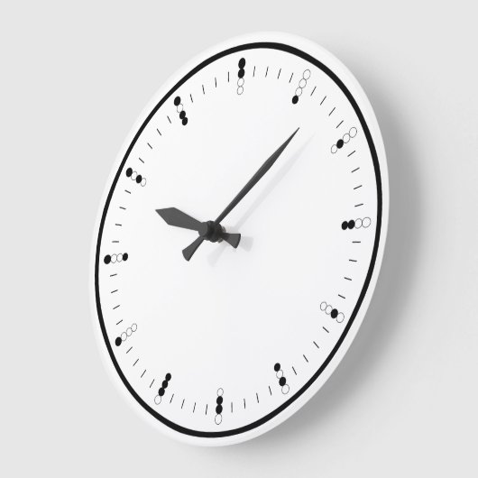 Digitale (Binaire) analoge wandklok (Hoek)