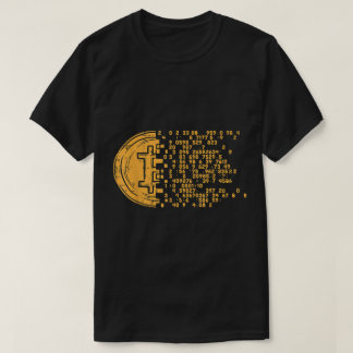 Digitale Bitcoin Matrix Ontwerp T-shirt