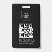 Digitale Black QR Event Identiteit Design Badge (Achterkant)