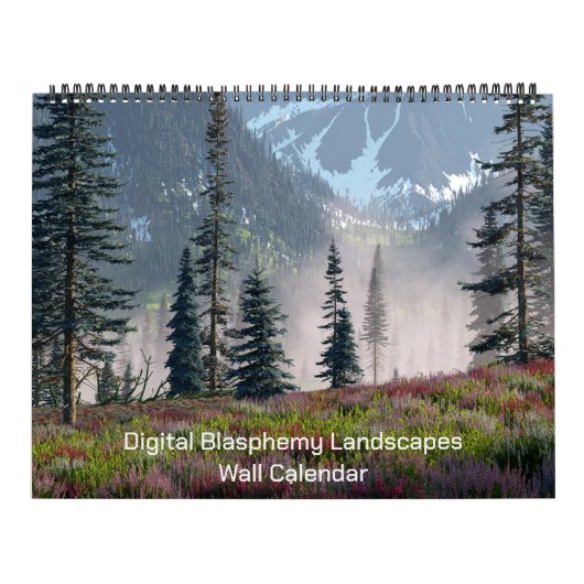 Digitale Blasfemie Landschappen Muur Kalender (Hoes)