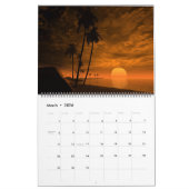 Digitale blasfemie stranden muur kalender (Mar 2026)