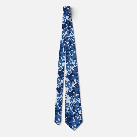 Digitale Blauwe Camouflage Stropdas (Achterkant)