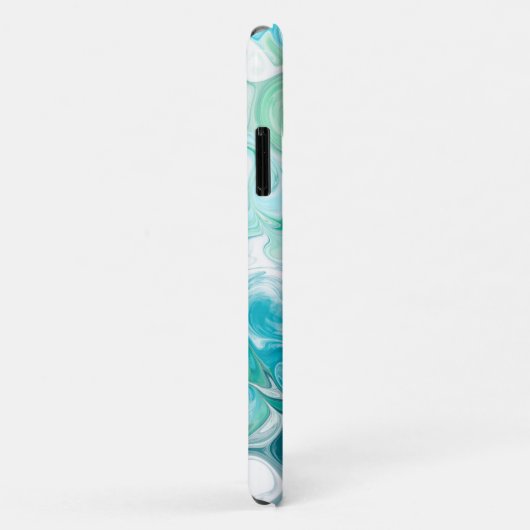 Digitale blauwe en groene golven met vloeiende kun Case-Mate iPhone case (Achterkant/rechts)