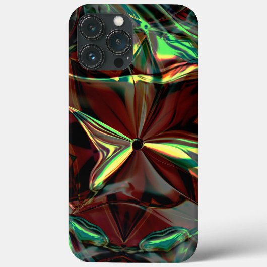 Digitale bloem met metallische of kristallijne tin Case-Mate iPhone case (Achterkant)