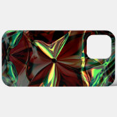 Digitale bloem met metallische of kristallijne tin Case-Mate iPhone case (Achterkant (horizontaal))