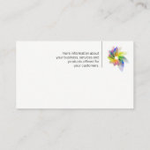 digitale bloem | Transparent Natural Visitekaartje (Achterkant)